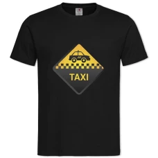 Футболка с принтом День Таксиста Знак - 2XL черная