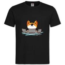 TDay Of The Programmer Programmer Fox -shirt with Print Day Of The Programmer Programmer Fox - 2XL black