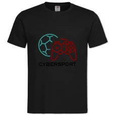 TGamepad And Soccer Ball -shirt with Print Gamepad And Soccer Ball - 2XL black