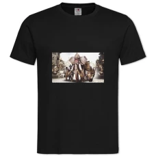 TElephant And Rhino Warriors -shirt with Print Elephant And Rhino Warriors - 2XL black