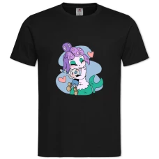 TCuphead And Cala Maria -shirt with Print Cuphead And Cala Maria - 2XL black