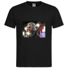 TCyberpunk 2077 Game Character With A Scar -shirt with Print Cyberpunk 2077 Game Character With A Scar - 2XL black