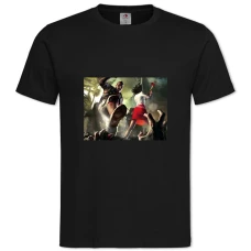 TDead Island Battle With The Zombies With Ax -shirt with Print Dead Island Battle With The Zombies With Ax - 2XL black