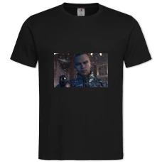TDetroit Become Human Protagonist With A Gun -shirt with Print Detroit Become Human Protagonist With A Gun - 2XL black