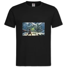 TDungeons & Dragons Fight With A Dragon -shirt with Print Dungeons & Dragons Fight With A Dragon - 2XL black