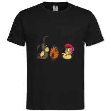 TWinnie The Pooh Main Characters -shirt with Print Winnie The Pooh Main Characters - 2XL black