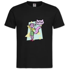 TBojack Horseman Princess Carolyn Oh Fish -shirt with Print Bojack Horseman Princess Carolyn Oh Fish - 2XL black