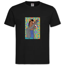 TBojack Horseman Caleidoscope -shirt with Print Bojack Horseman Caleidoscope - 2XL black