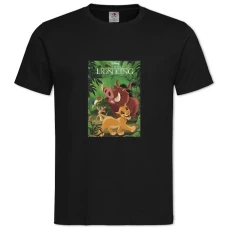 TThe Lion King With Pumba And Timon -shirt with Print The Lion King With Pumba And Timon - 2XL black