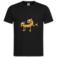 TCatdog Friends -shirt with Print Catdog Friends - 2XL black