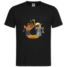 TCatdog Dance -shirt with Print Catdog Dance - 2XL black