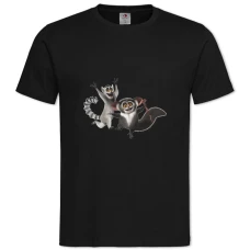 TMadagascar Funny Lemurs -shirt with Print Madagascar Funny Lemurs - 2XL black