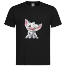 Футболка з принтом Моана Маленька Свинка - 2XL чорна
