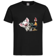 Футболка з принтом Моана Тварини - 2XL чорна