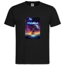 Футболка з принтом Моана Красиве Море Логотип - 2XL чорна