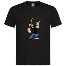 TPopeye The Sailor Powerfull Popeye -shirt with Print Popeye The Sailor Powerfull Popeye - 2XL black