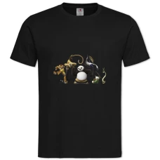 Футболка с принтом Кунг Фу Панда Вся Команда - 2XL черная