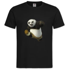 Футболка с принтом Кунг Фу Панда Сила - 2XL черная