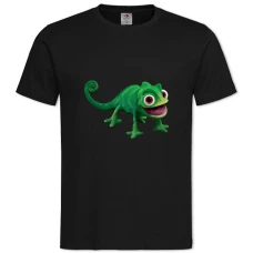 Футболка з принтом Рапунсель Ящірка - 2XL чорна