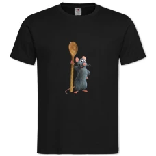 Футболка з принтом Рататуй І Ложка - 2XL чорна