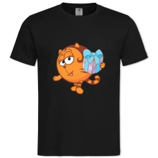 Футболка с принтом Смешарики Тигриция - 2XL черная