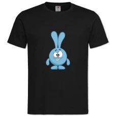 Футболка с принтом Смешарики Крош Зайка - 2XL черная