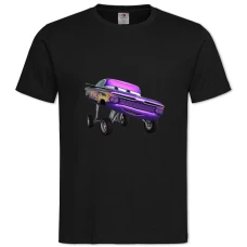 TCars Violet Car -shirt with Print Cars Violet Car - 2XL black