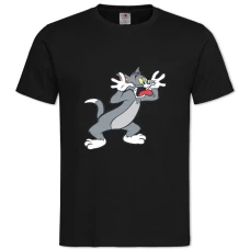 TTom And Jerry Cat -shirt with Print Tom And Jerry Cat - 2XL black