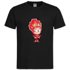 Футболка с принтом Фиксики Файер - 2XL черная
