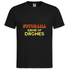 Футболка с принтом Футурама Игра Дронов - 2XL черная