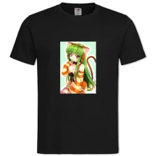 TCode Geass Cc Cute Girl -shirt with Print Code Geass Cc Cute Girl - 2XL black