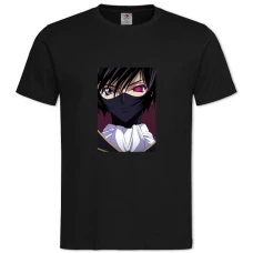 TCode Geass Lelouch Lamperouge Hero -shirt with Print Code Geass Lelouch Lamperouge Hero - 2XL black
