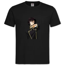 TCode Geass Lelouch Hero -shirt with Print Code Geass Lelouch Hero - 2XL black