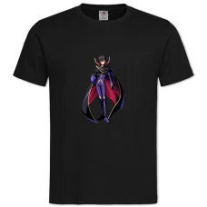 TCode Geass Lelouch Lamperouge Prince -shirt with Print Code Geass Lelouch Lamperouge Prince - 2XL black