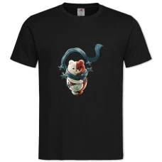TDanganronpa Ninja Monokuma -shirt with Print Danganronpa Ninja Monokuma - 2XL black