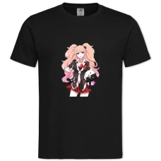 TDanganronpa Junko Enoshima Hero -shirt with Print Danganronpa Junko Enoshima Hero - 2XL black