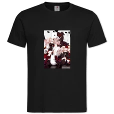 TDanganronpa Monokuma Junko Twins -shirt with Print Danganronpa Monokuma Junko Twins - 2XL black