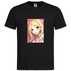 TDanganronpa Blonde Girl -shirt with Print Danganronpa Blonde Girl - 2XL black