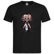TDanganronpa Junko With Monokuma -shirt with Print Danganronpa Junko With Monokuma - 2XL black