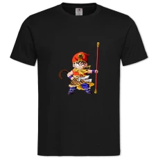 TDragon Ball Goku Tiger Print -shirt with Print Dragon Ball Goku Tiger Print - 2XL black