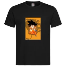 TDragon Ball Orange Print -shirt with Print Dragon Ball Orange Print - 2XL black