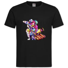 Футболка с принтом Джоджо Яркая Девушка - 2XL черная