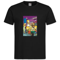 TThe Simpsons Cinema Family -shirt with Print The Simpsons Cinema Family - 2XL black