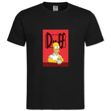 TThe Simpsons Homer Duff Beer -shirt with Print The Simpsons Homer Duff Beer - 2XL black