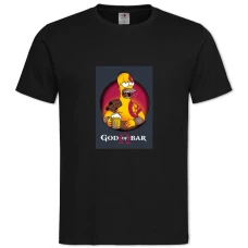 TThe Simpsons God Of Bar -shirt with Print The Simpsons God Of Bar - 2XL black