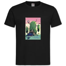 TAdventure Time Tree House -shirt with Print Adventure Time Tree House - 2XL black