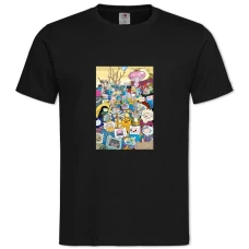 TAdventure Time Heroes Stack -shirt with Print Adventure Time Heroes Stack - 2XL black