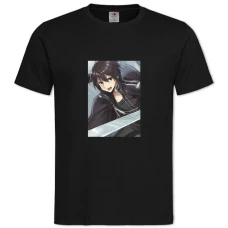TSword Art Online Kirito Hero -shirt with Print Sword Art Online Kirito Hero - 2XL black