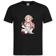 TSword Art Online Asuna Girl Hero -shirt with Print Sword Art Online Asuna Girl Hero - 2XL black