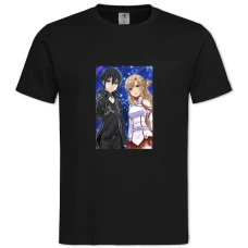 TSword Art Online Love Heroes -shirt with Print Sword Art Online Love Heroes - 2XL black